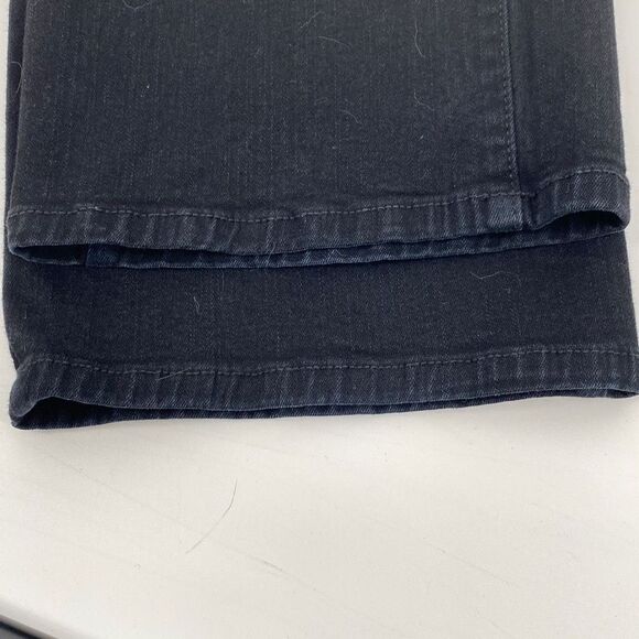 NYDJ Marilyn Straight Stretch‎ High-Rise Jeans Tummy Ab Technology Black 10P - Picture 9 of 12